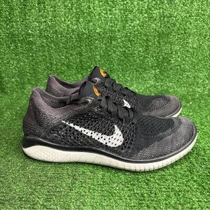 Nike Free RN Flyknit 2018‎ Women's Size 8 Running Shoes Black Gray